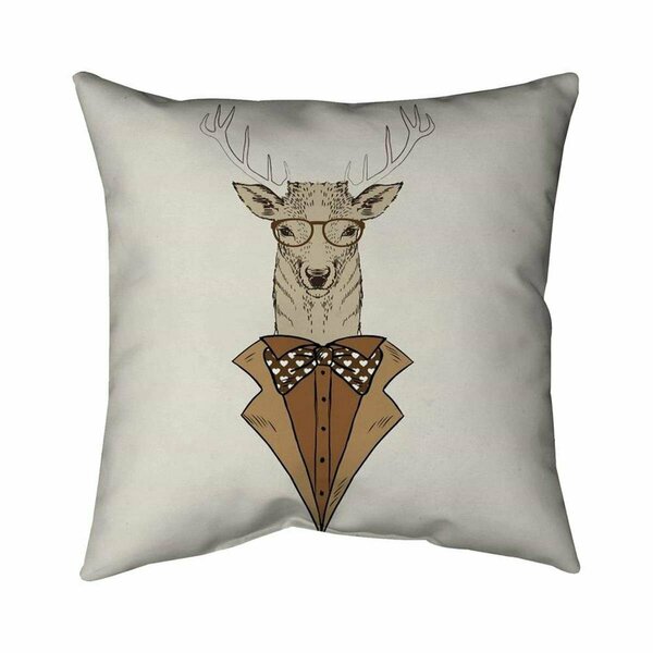 Fondo 26 x 26 in. Deer with Brown Coat-Double Sided Print Indoor Pillow FO2793143